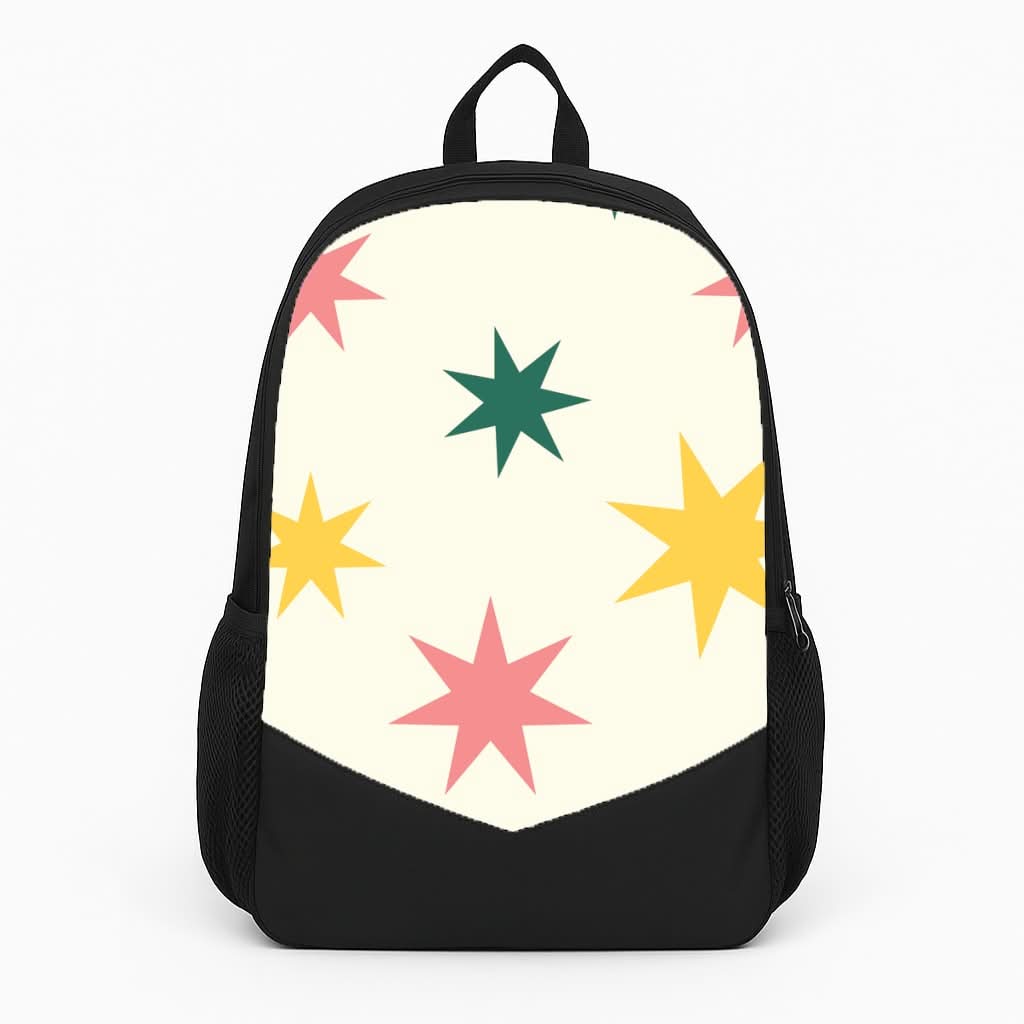 Colourful Christmas Stars Pattern Backpack