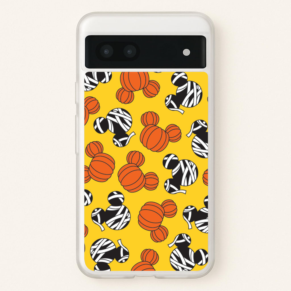 Pumpkin And Mummy Mouse Pattern Google Pixel 6a Case