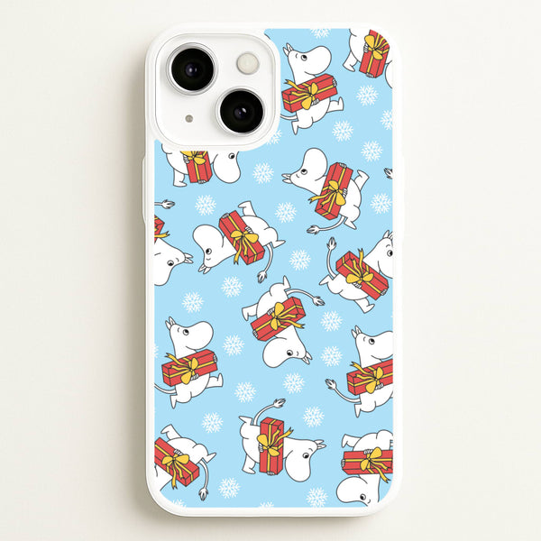 Present And Snowflakes Moom Pattern iPhone 13 Case