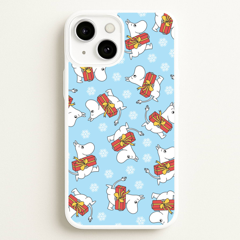 Present And Snowflakes Moom Pattern iPhone 13 Mini Case