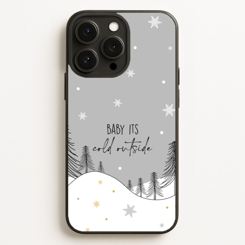 Baby It's Cold Outisde Landscape iPhone 16 Pro Case