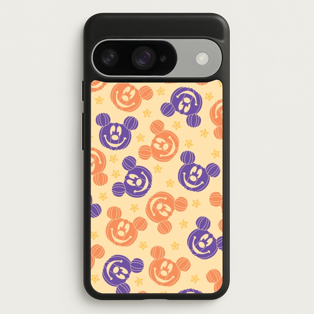 Pumkin Mouse And Stars Pattern Google Pixel 10 / 10 Pro Case