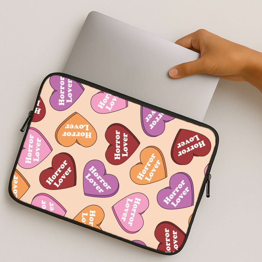 Horror Lover Hearts Pattern MacBook Cover