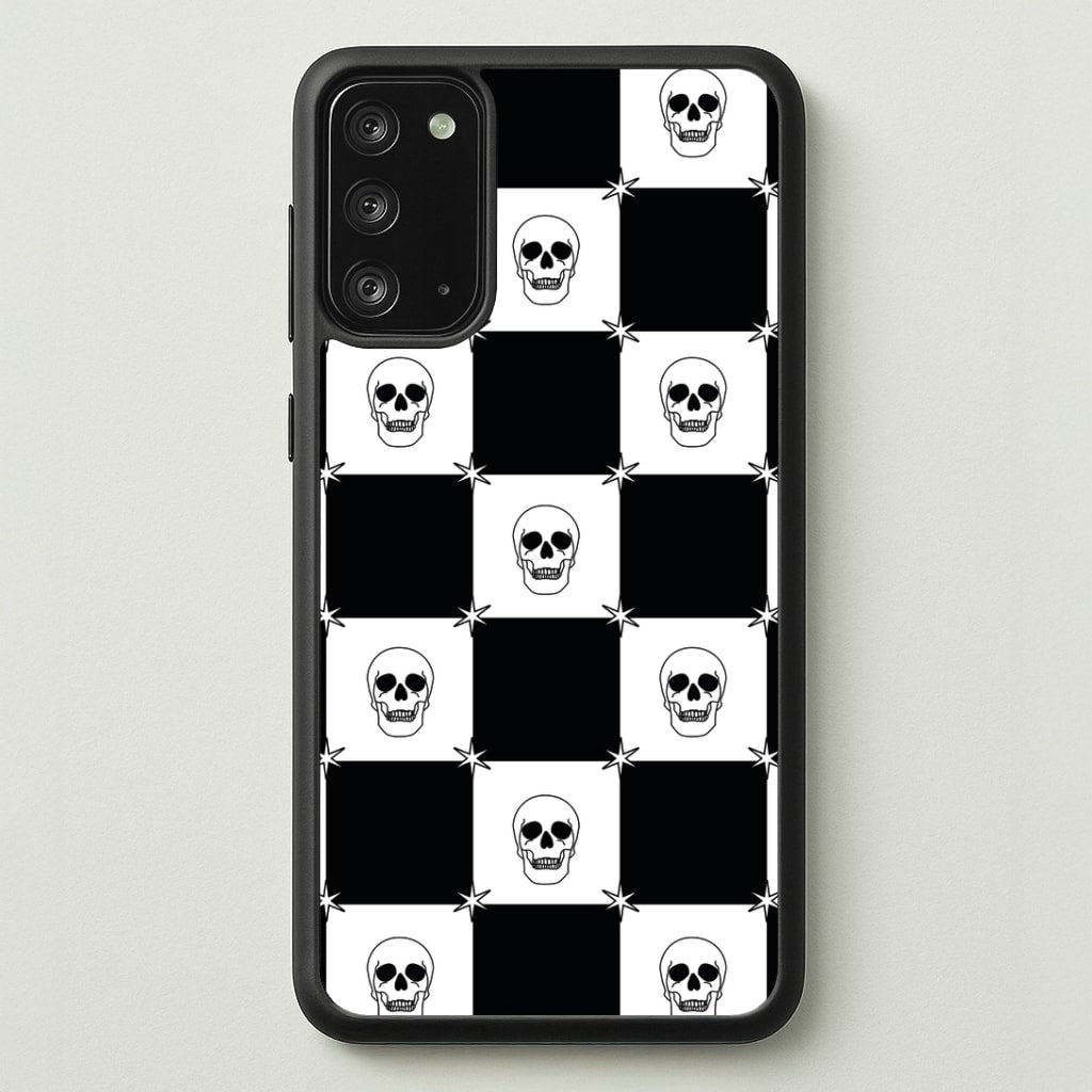 Checkered Skulls Pattern Galaxy Note 20 Case