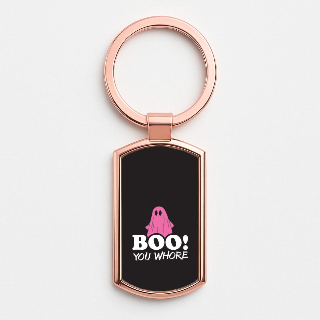 Boo You Ghost Rose Gold Keyring