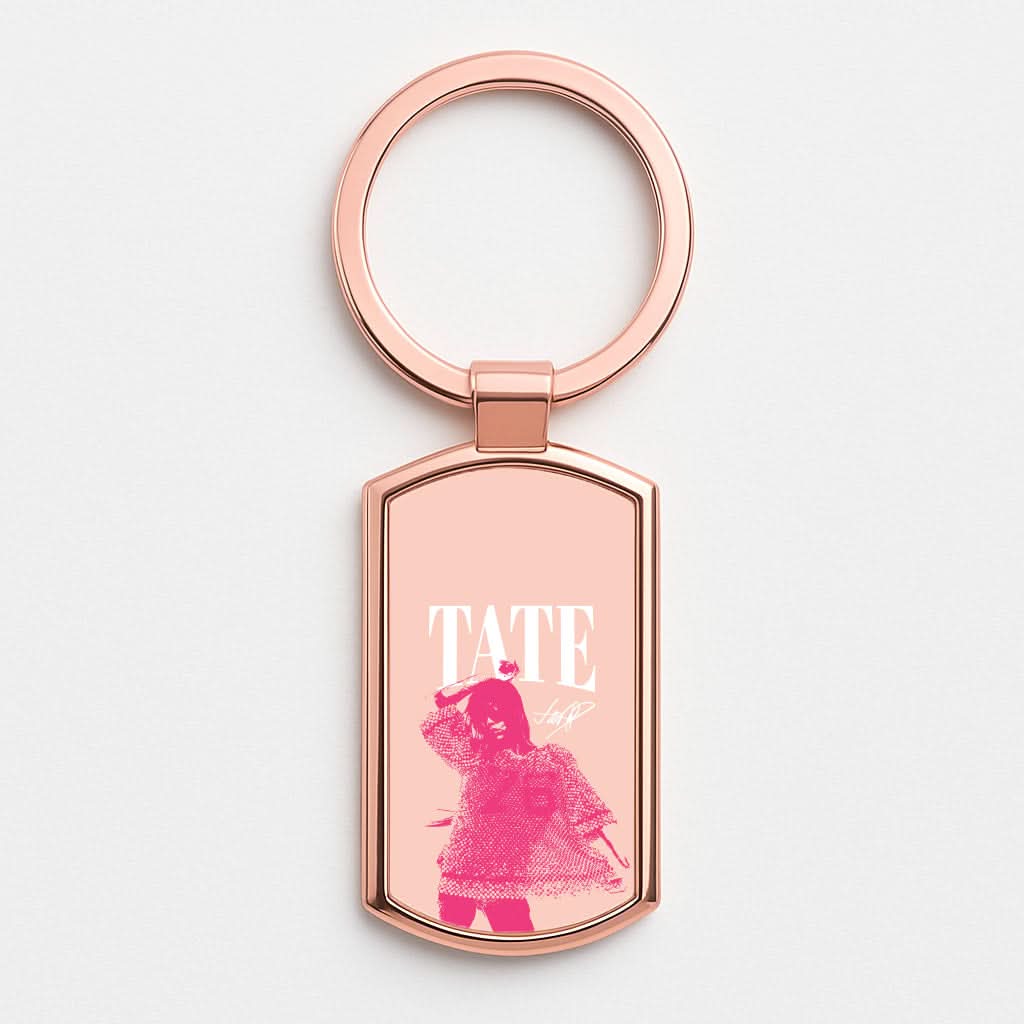 Tate Signature Rose Gold Keyring