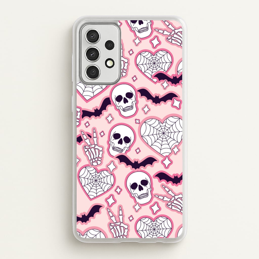 Cute Halloween Stickers Pattern Galaxy A52 / A52s Case