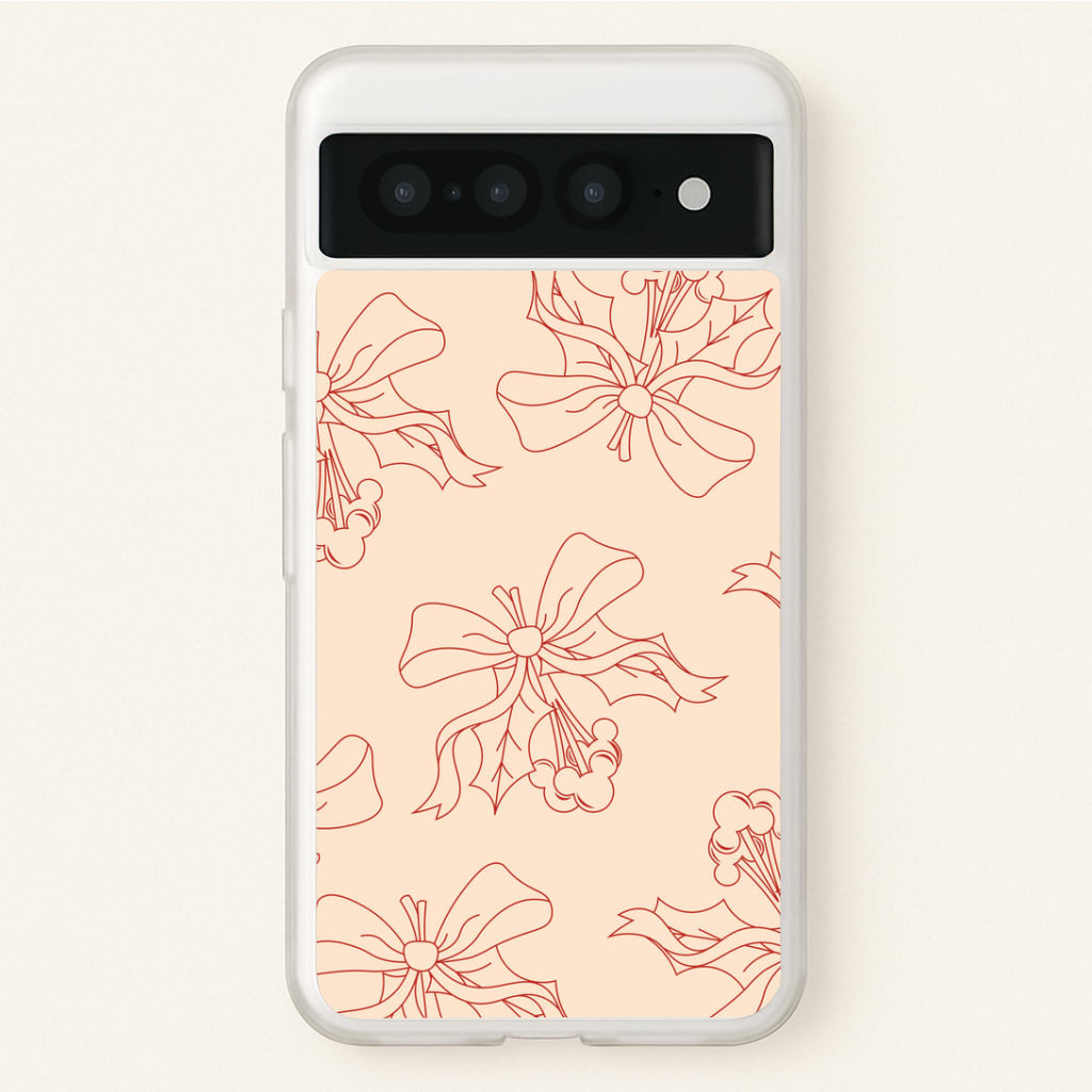 Cartoon Mouse Holly Pattern Google Pixel 7 Pro Case