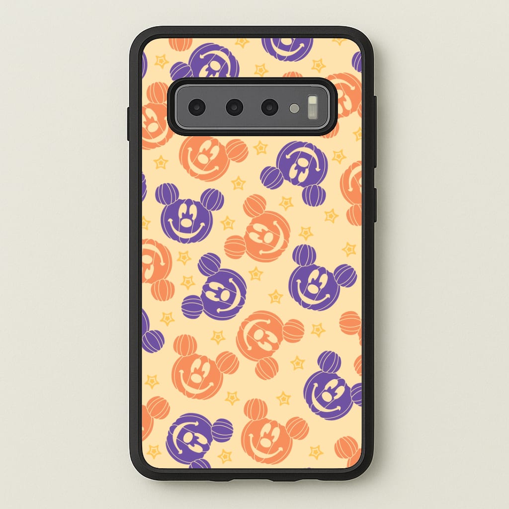 Pumkin Mouse And Stars Pattern Galaxy S10 Plus Case