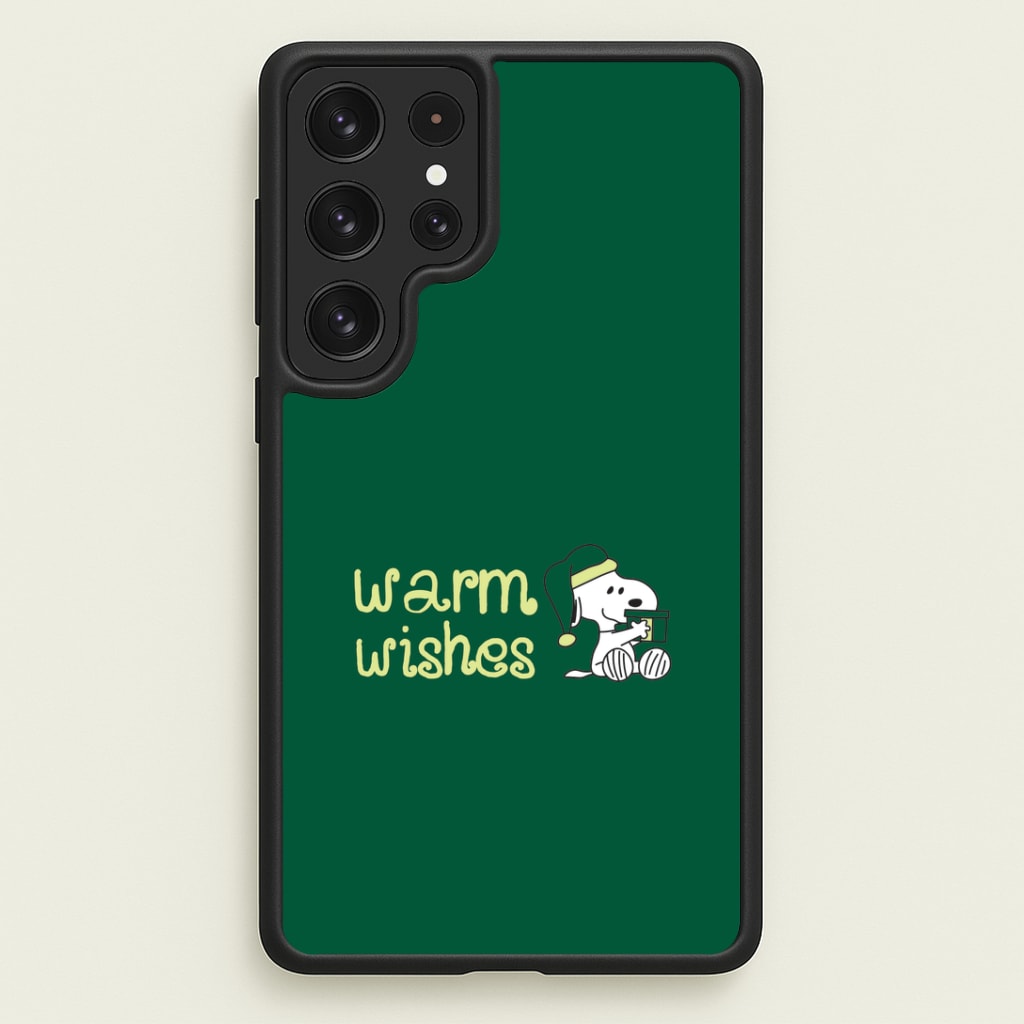 Cartoon Beagle Warm Wishes Galaxy S22 Ultra Case