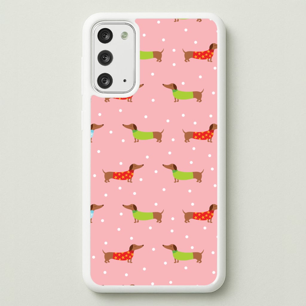 Christmas Jumpers Dachshund Pattern Galaxy Note 20 Case