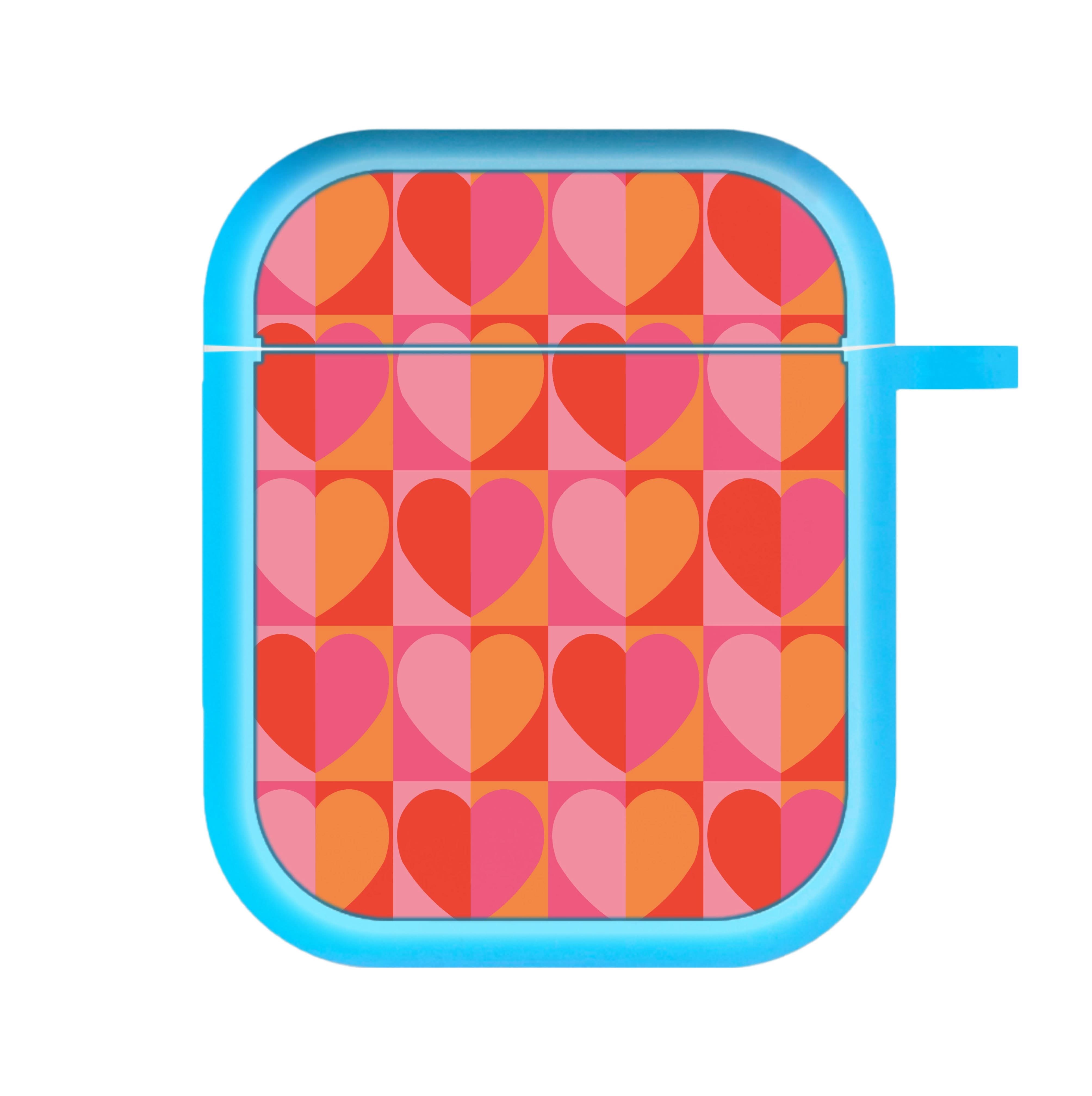 Sunset Hearts Pattern AirPods Case