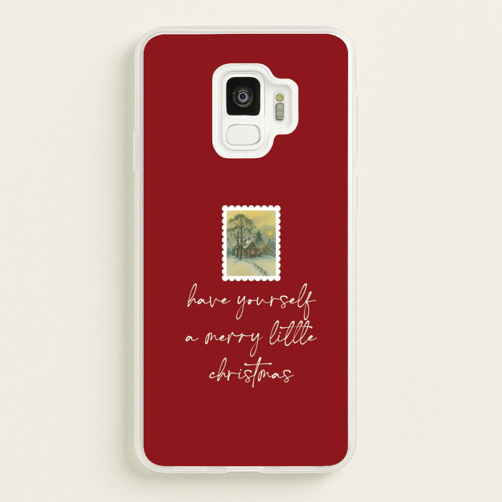 A Merry Little Christmas Stamp Galaxy S9 Case