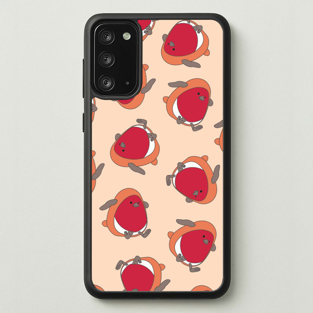 Christmas Robin Plush Pattern Galaxy Note 20 Case