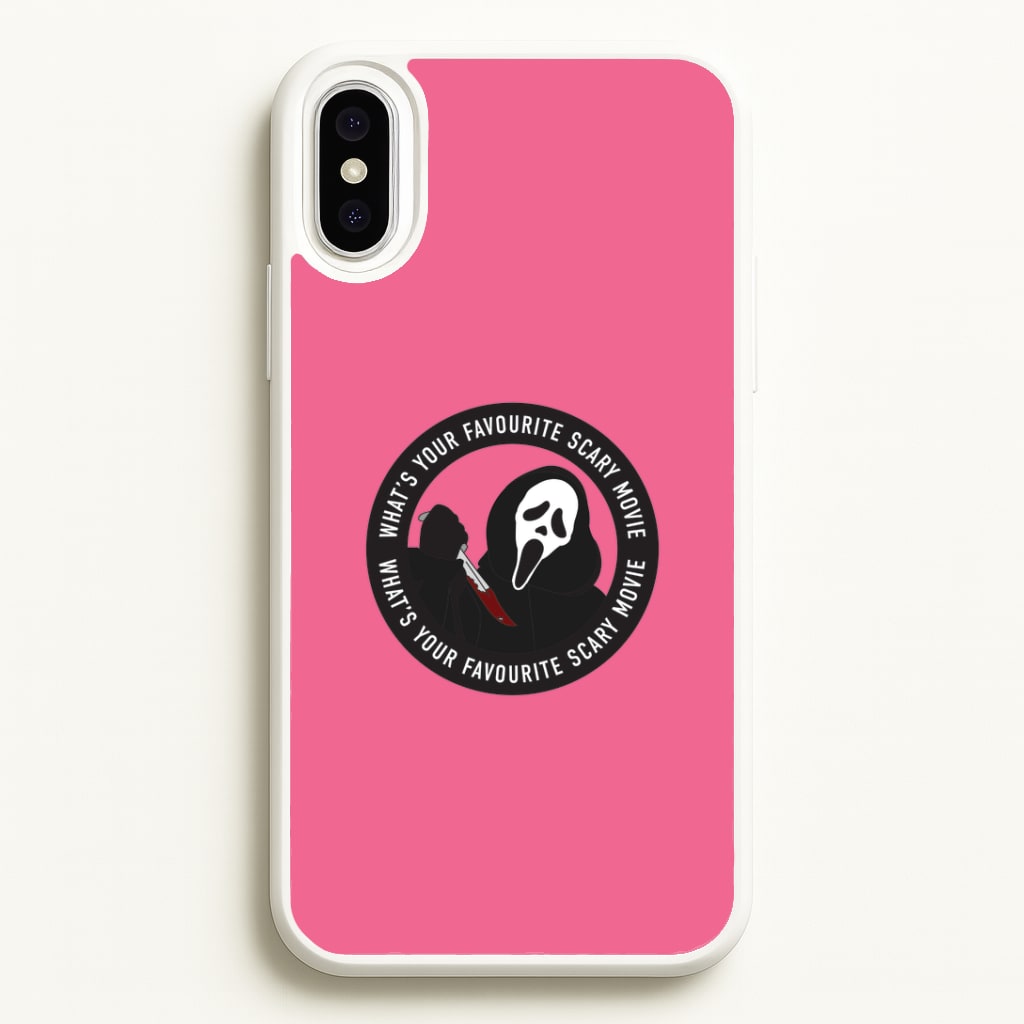 What's Your Favourite Scary Movie Badge iPhone XS Max Case