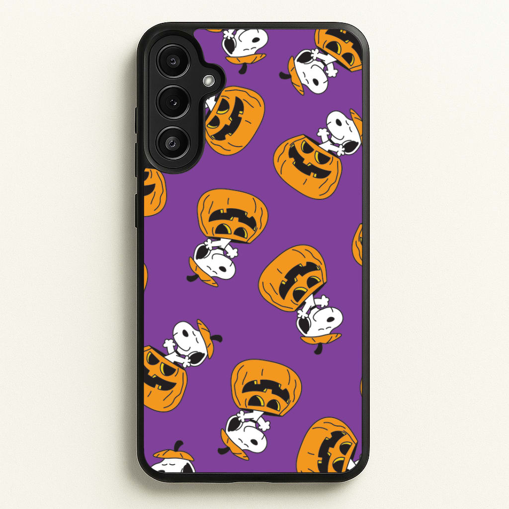 Cartoon Beagle Pumpkin Pattern Galaxy A36 Case