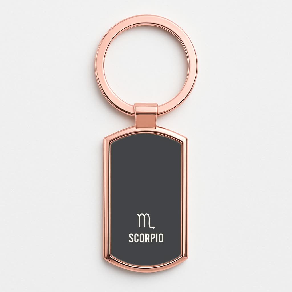 Scorpio Pastel Zodiac Rose Gold Keyring