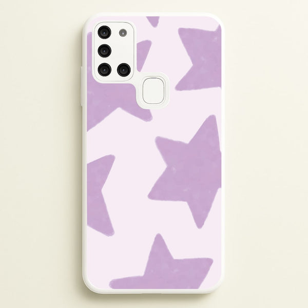 Lilac Stars Galaxy A21s Case