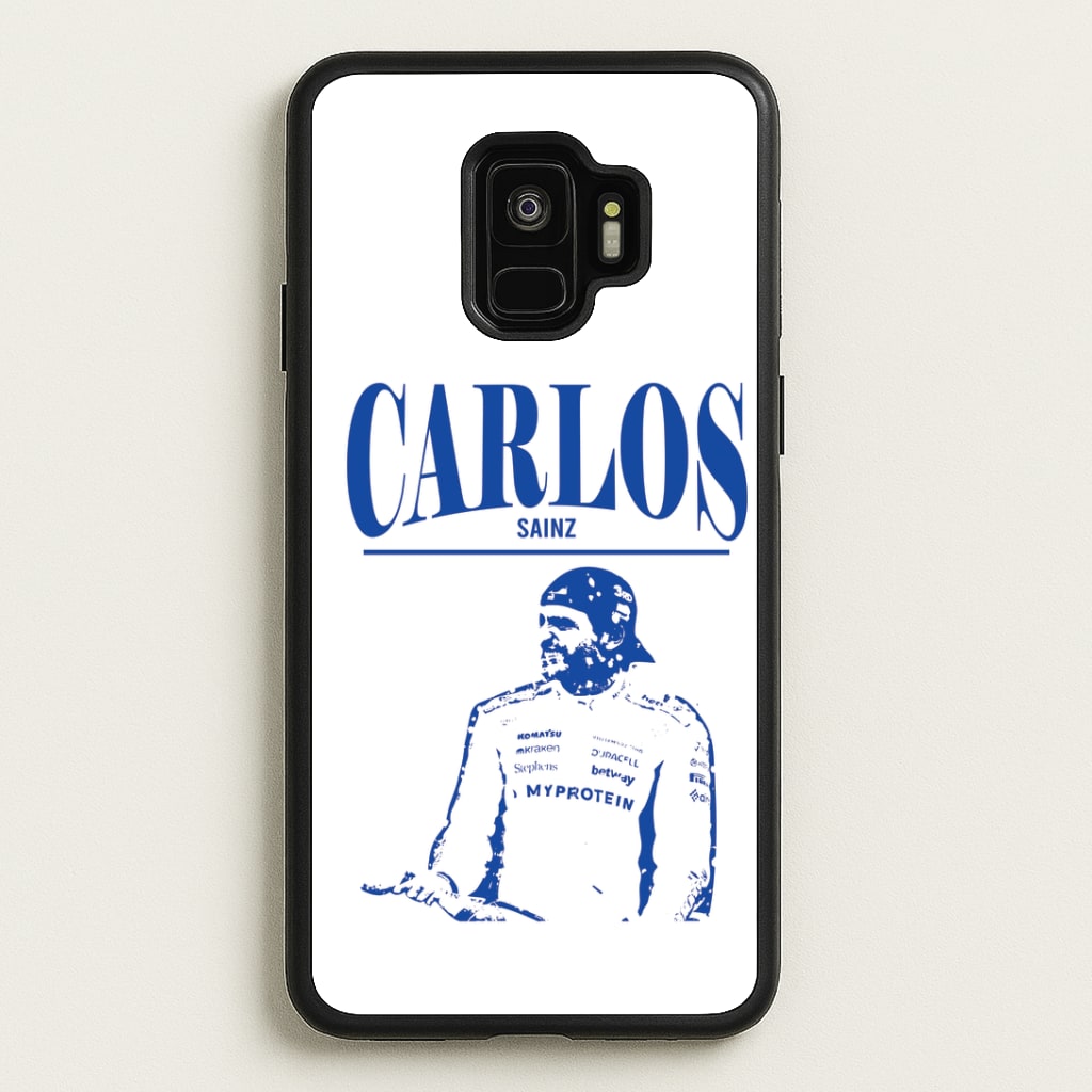 Carlos White And Blue Galaxy S9 Case