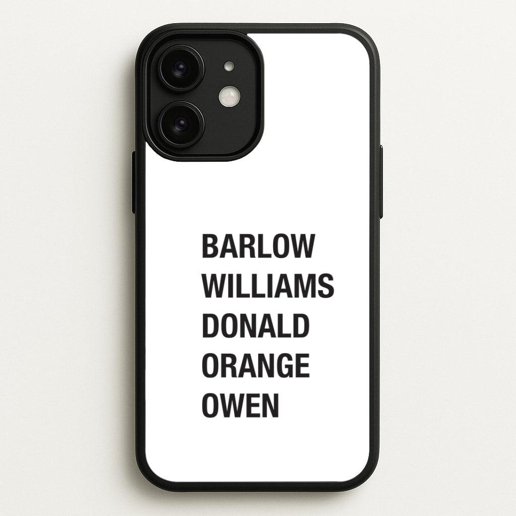 Take Band Members Names iPhone 11 Case