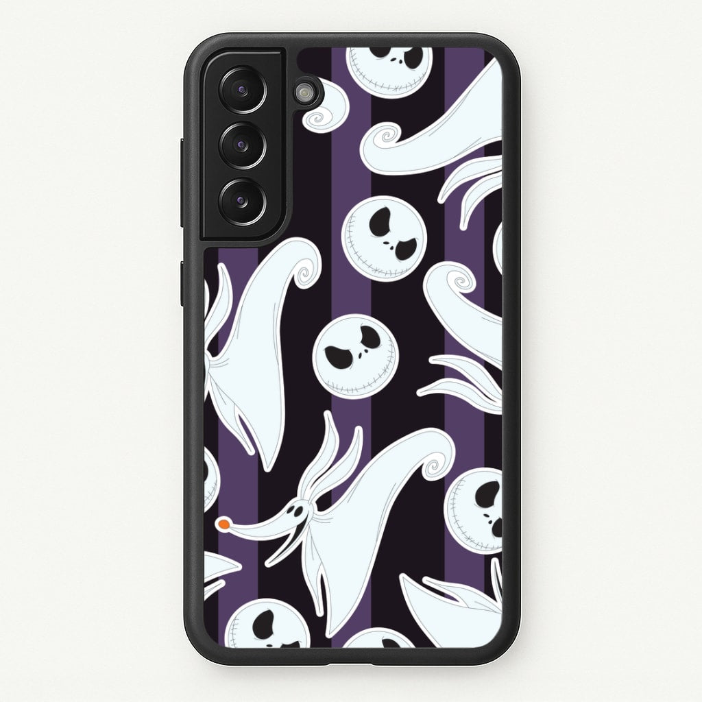 Skeleton Dog And Face Pattern Galaxy S21 Plus Case