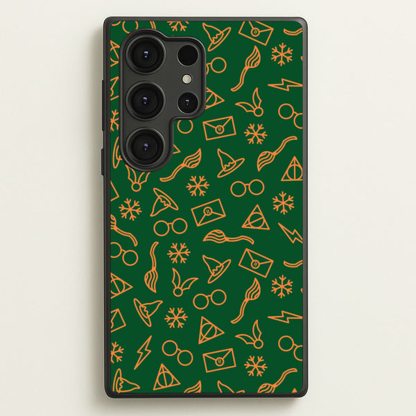 Christmas Wizard Icons Pattern Galaxy S25 Ultra Case
