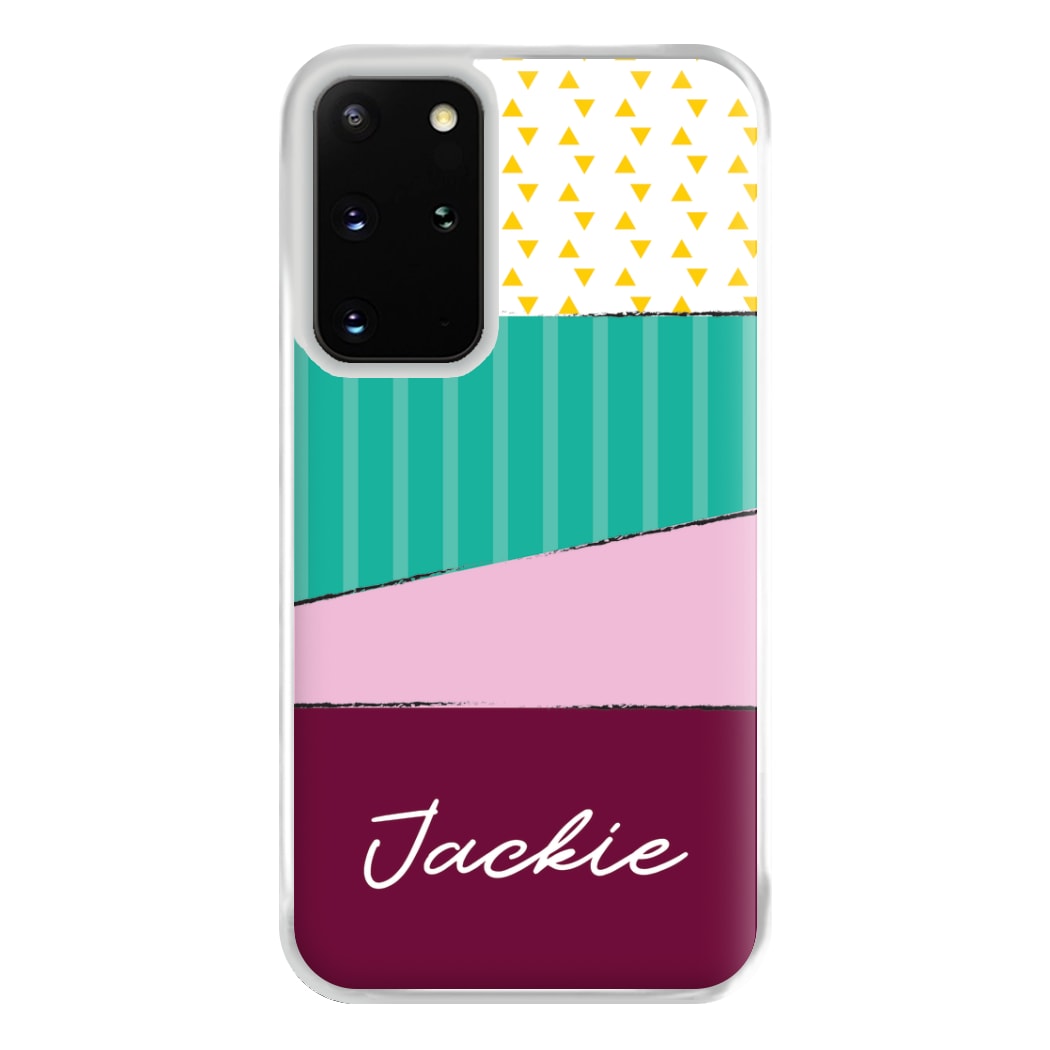 Geometric Patterns Personalised Name Galaxy S20 Plus Case