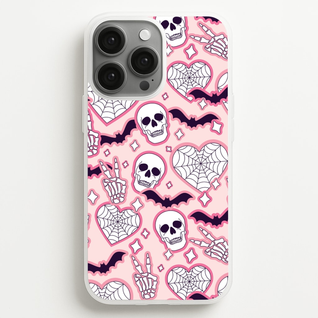 Cute Halloween Stickers Pattern iPhone 13 Pro Max Case