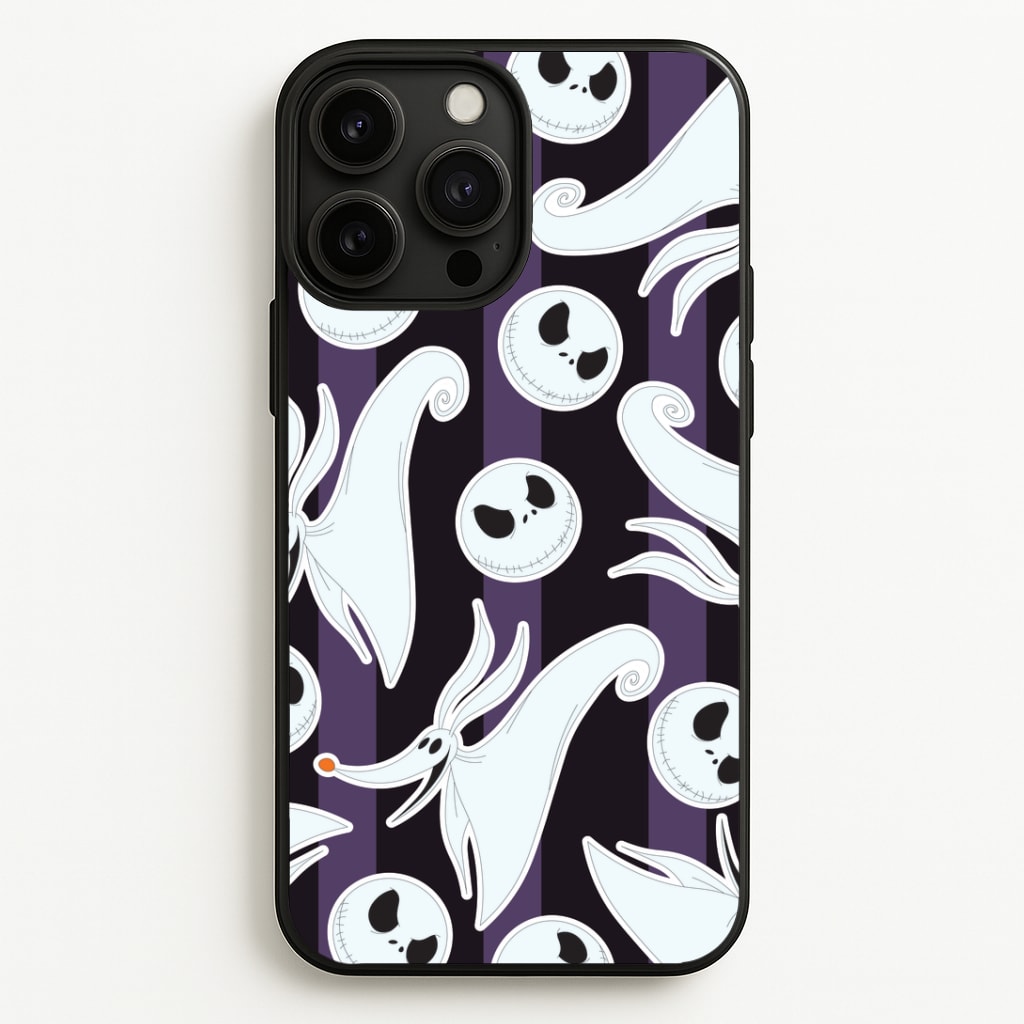 Skeleton Dog And Face Pattern iPhone 13 Pro Case