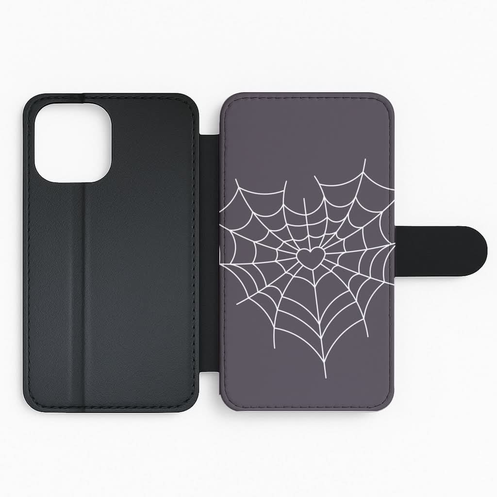 Spiderweb Hearts I Flip Phone Case
