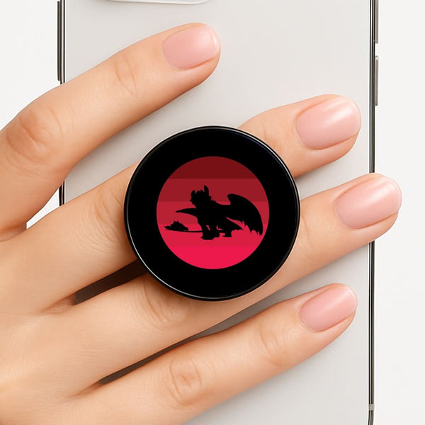 Red Sunset Dragon Phone Grip