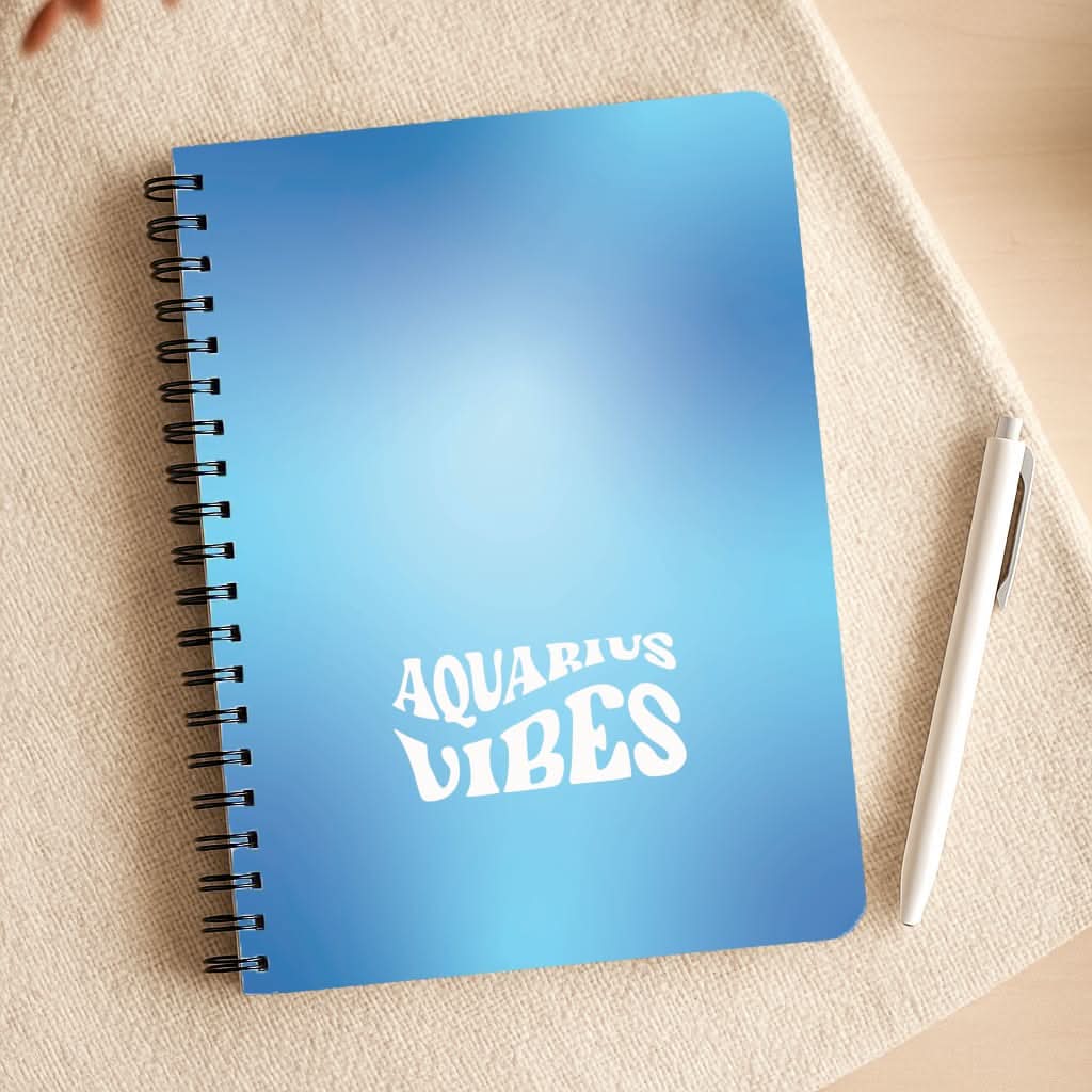 Aquarius Vibes Gradient Zodiac Notepad