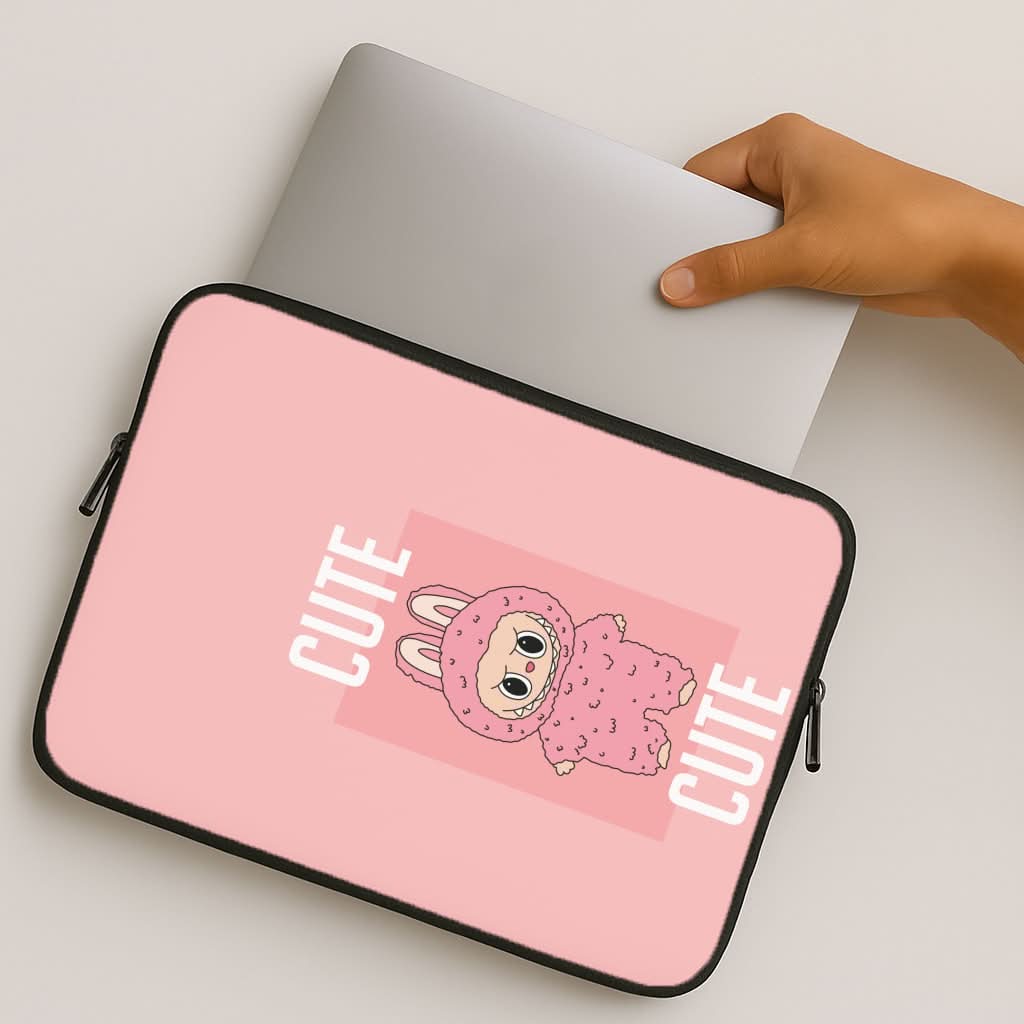 Cute Pink Monster MacBook Cover