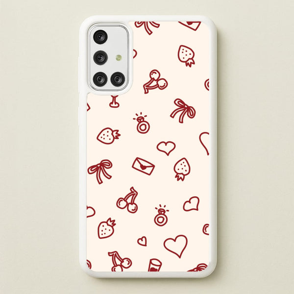 Valentines Doodles Galaxy A71 Case