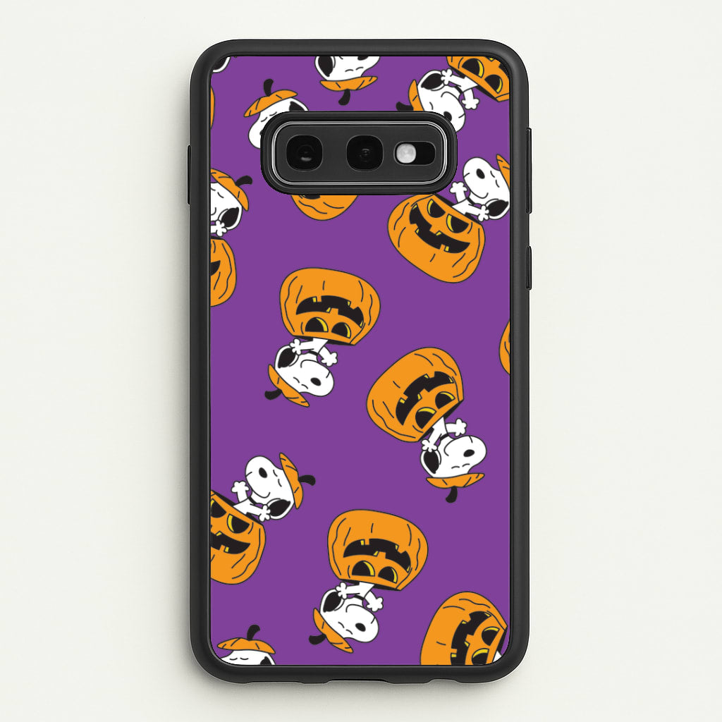 Cartoon Beagle Pumpkin Pattern Galaxy S10e Case
