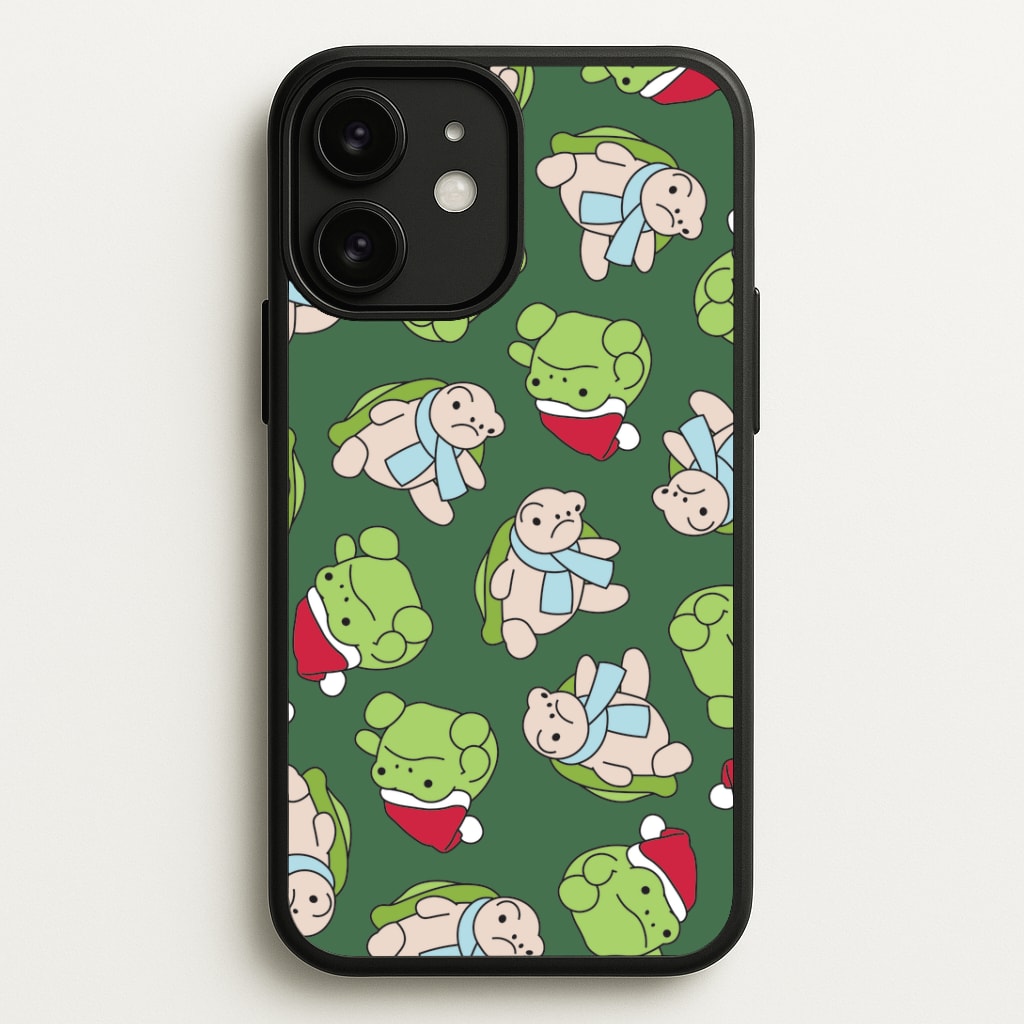 Grumpy Christmas Plushies Pattern iPhone 11 Case