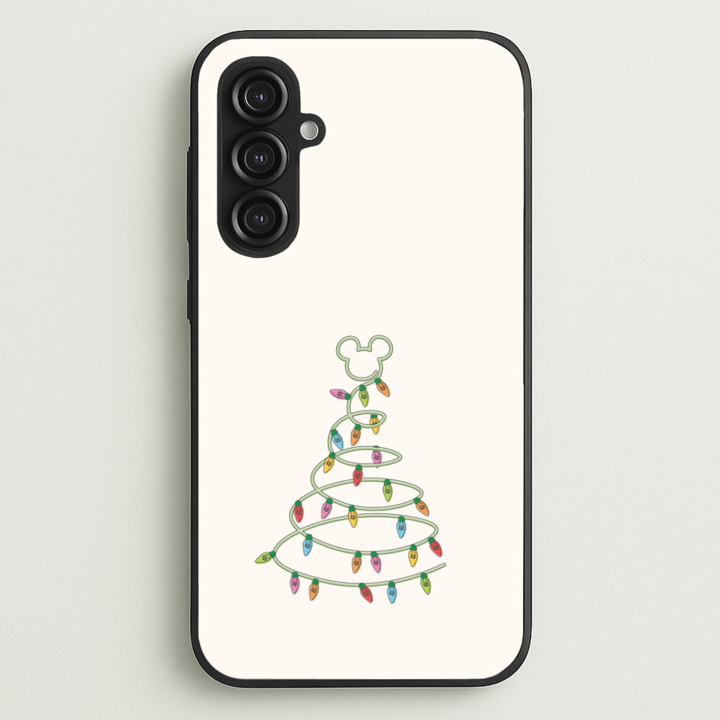 Cartoon Mouse Christmas Tree Lights Galaxy S23FE Case