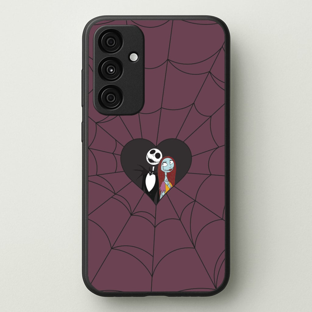J And S Cobweb Heart Galaxy A55 Case