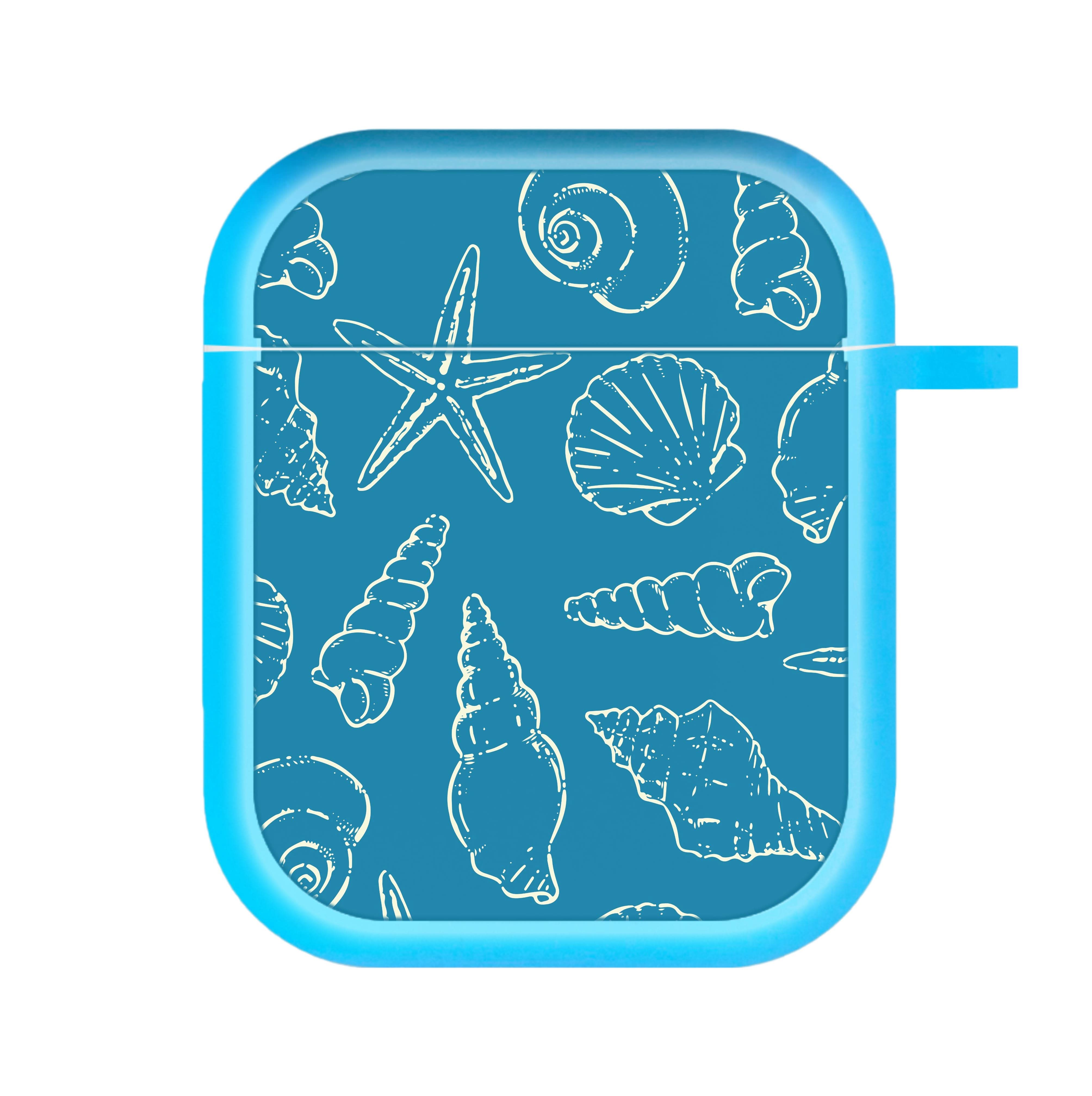 Sketched Shells Pattern AirPods Case