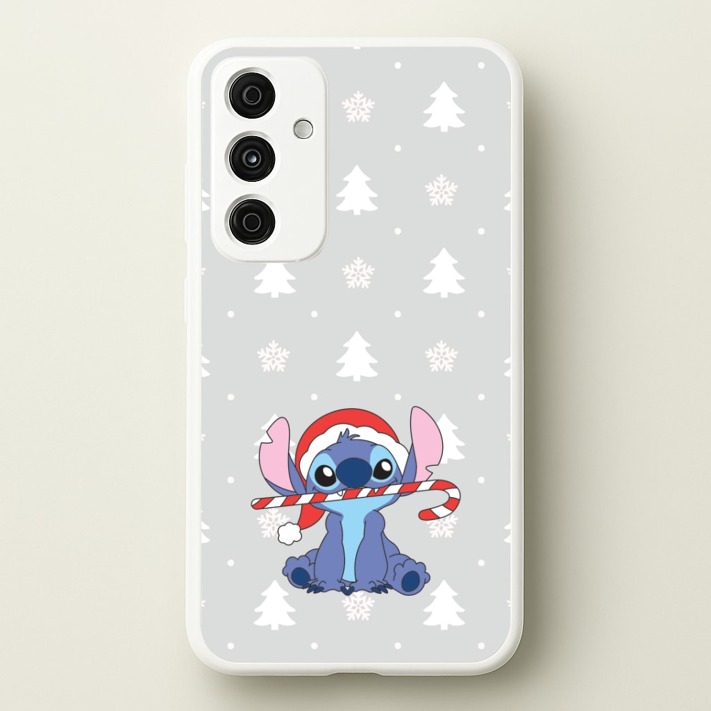 Cute Blue Alien Candycane Galaxy A15 Case