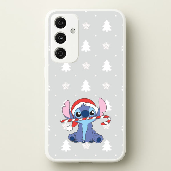Cute Blue Alien Candycane Galaxy A55 Case