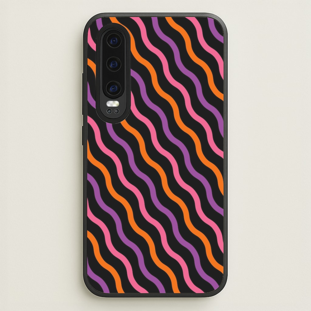 Wavy Abstract Halloween Pattern Huawei P30 Case