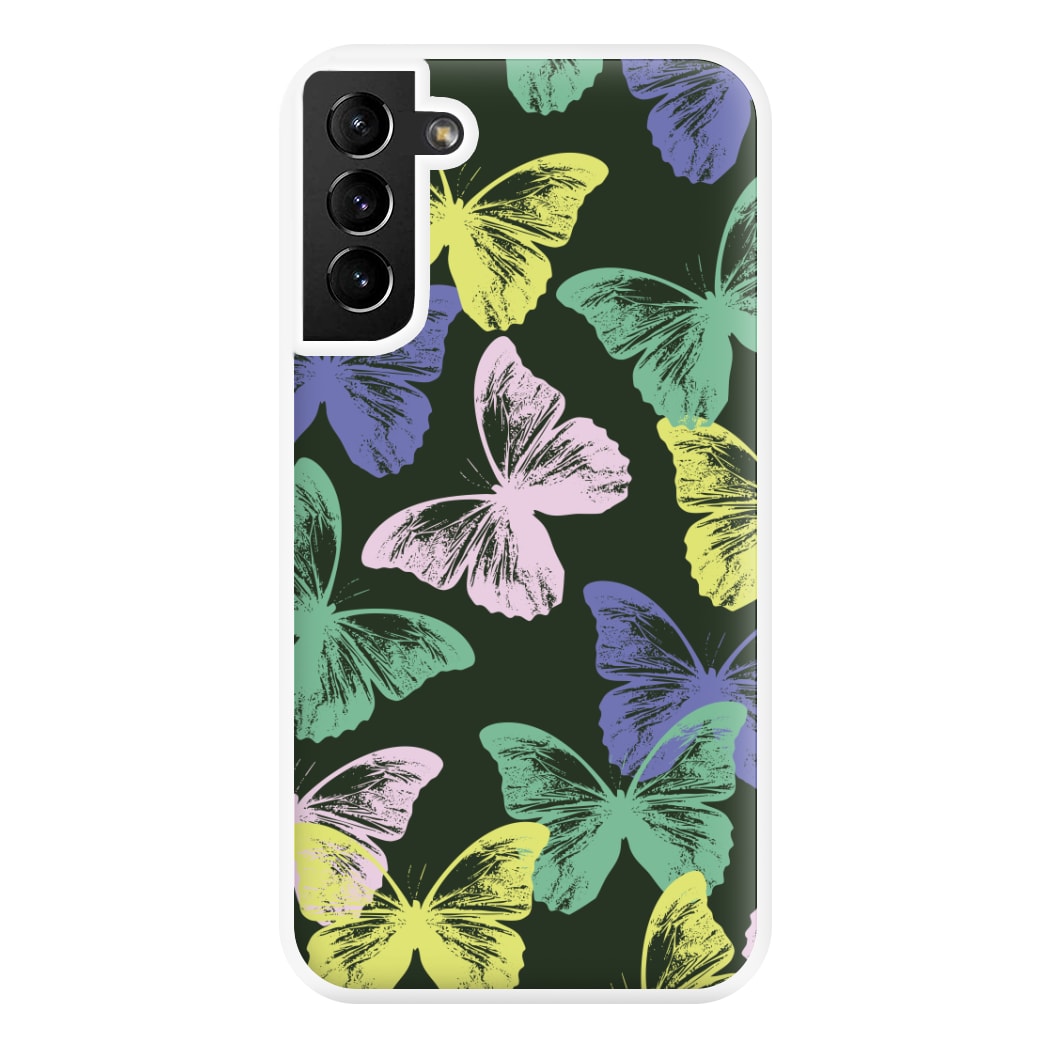 Colourful Butterfly Stamps Pattern Galaxy S21 Plus Case