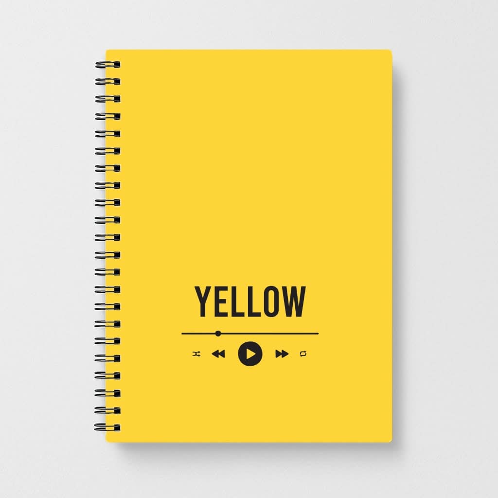 Yellow Music Player Notebook