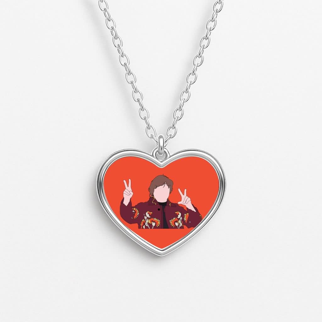 Peace Out Heart Necklace