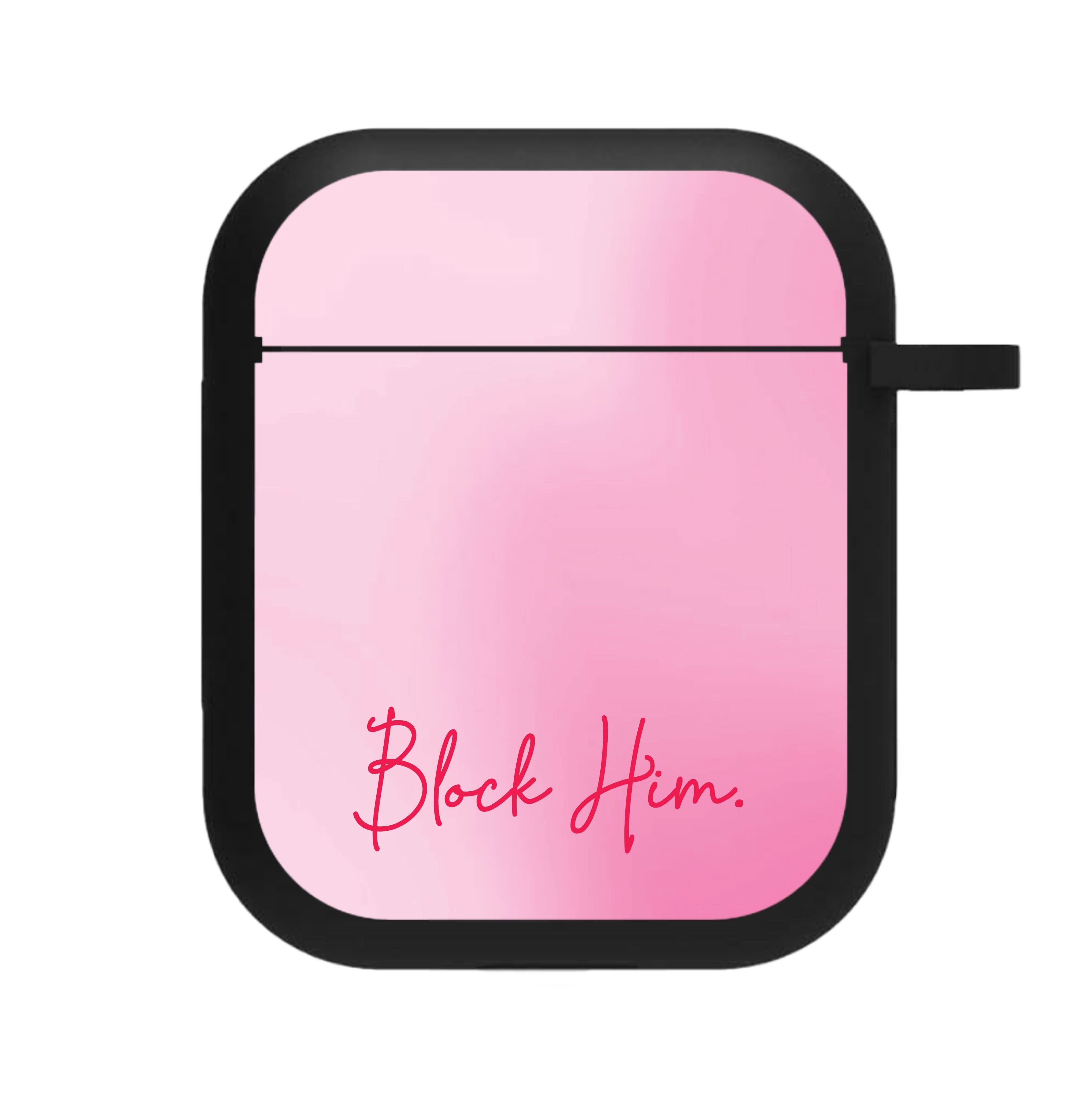 Block Him Pink Gradient AirPods Case