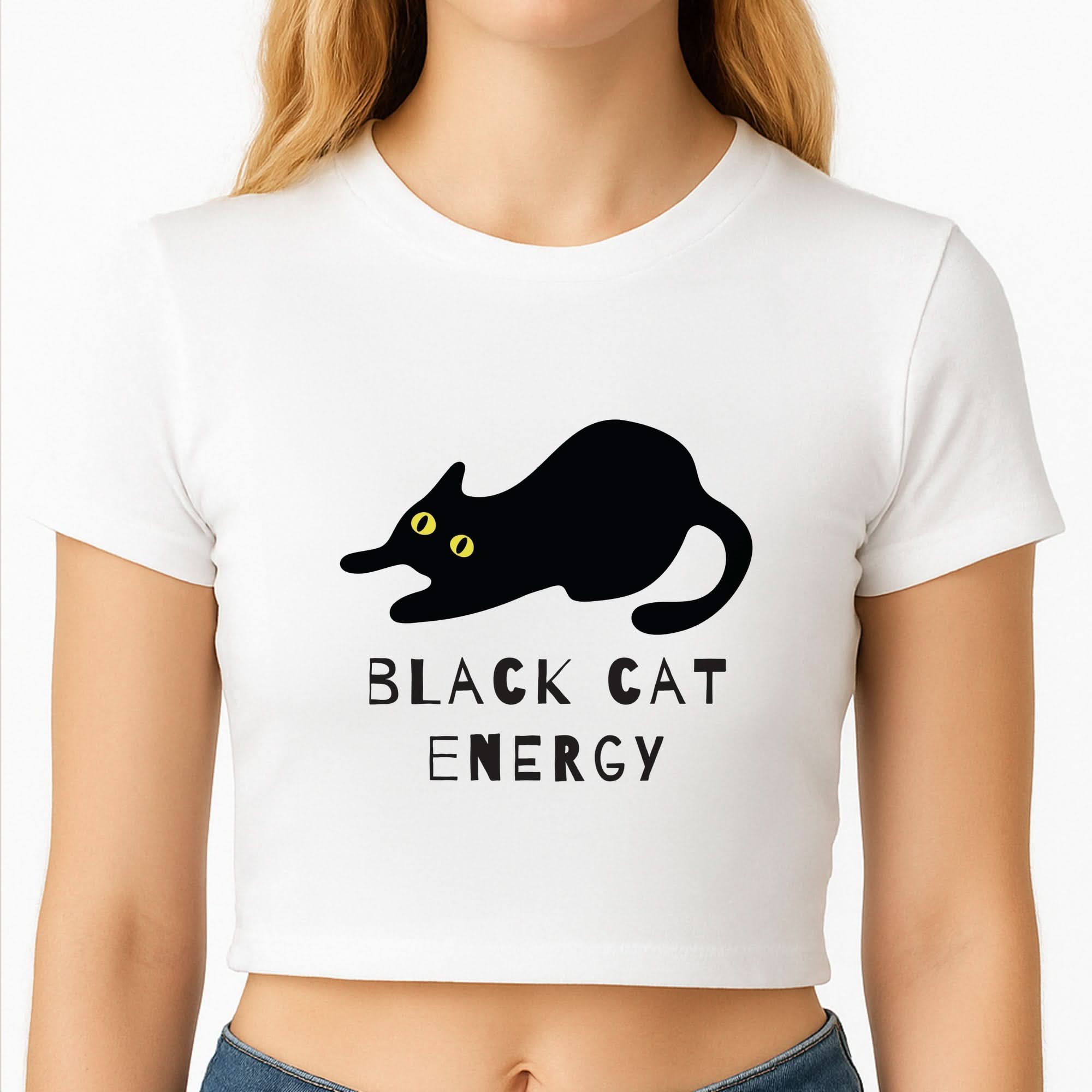 Black Cat Energy Crop Top