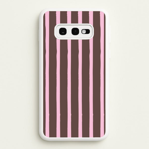Chocolate & Strawberry Stripes Galaxy S10e Case