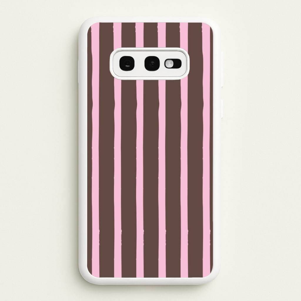 Chocolate & Strawberry Stripes Galaxy S10e Case