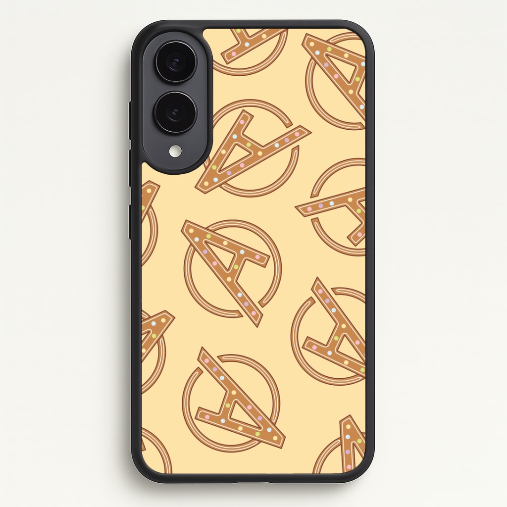 Superhero Team Gingerbread Pattern Galaxy S25 Edge Case